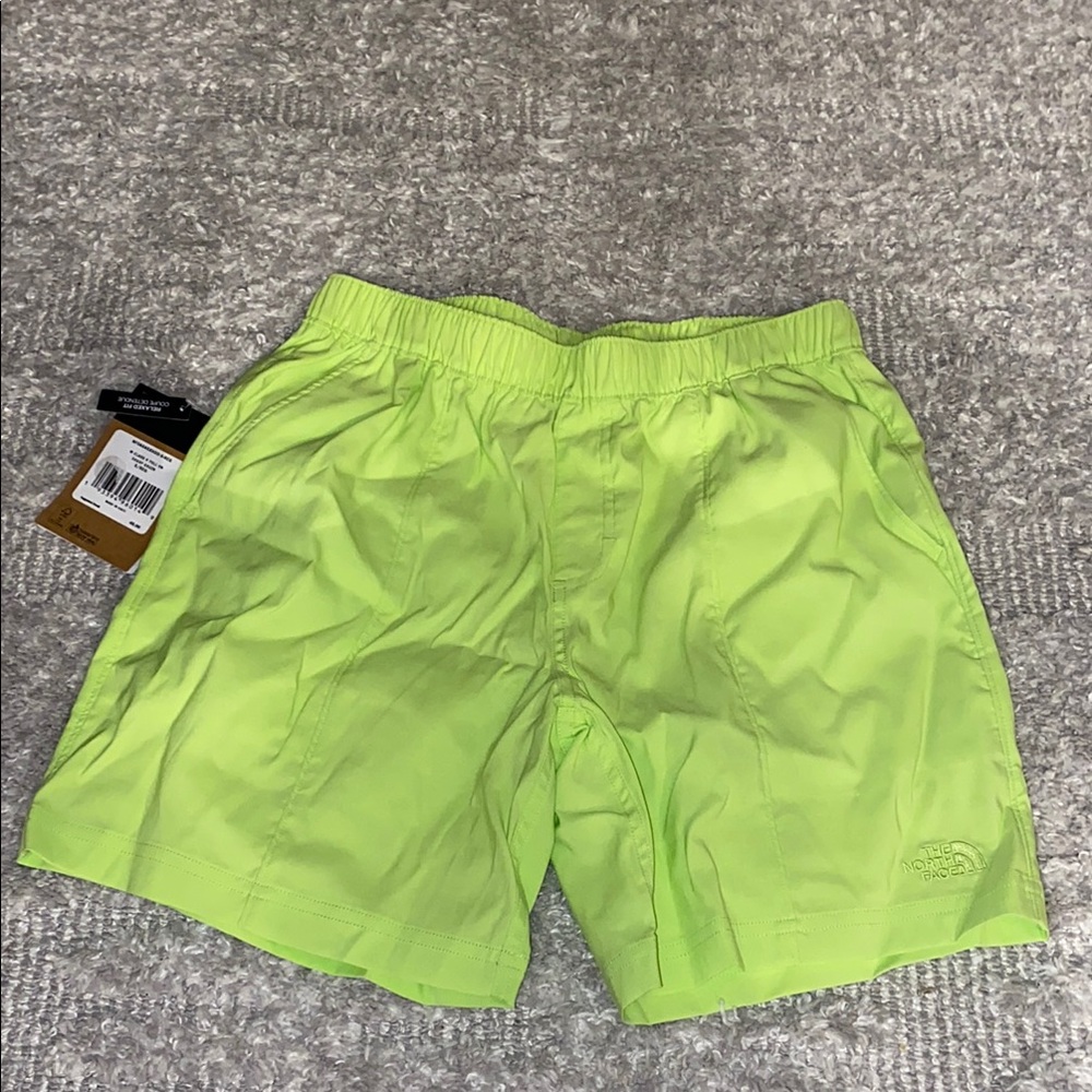 North Face Neon Green Shorts NWT